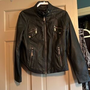 Faux leather crop jacket 41” chest.  Junior XL worn once